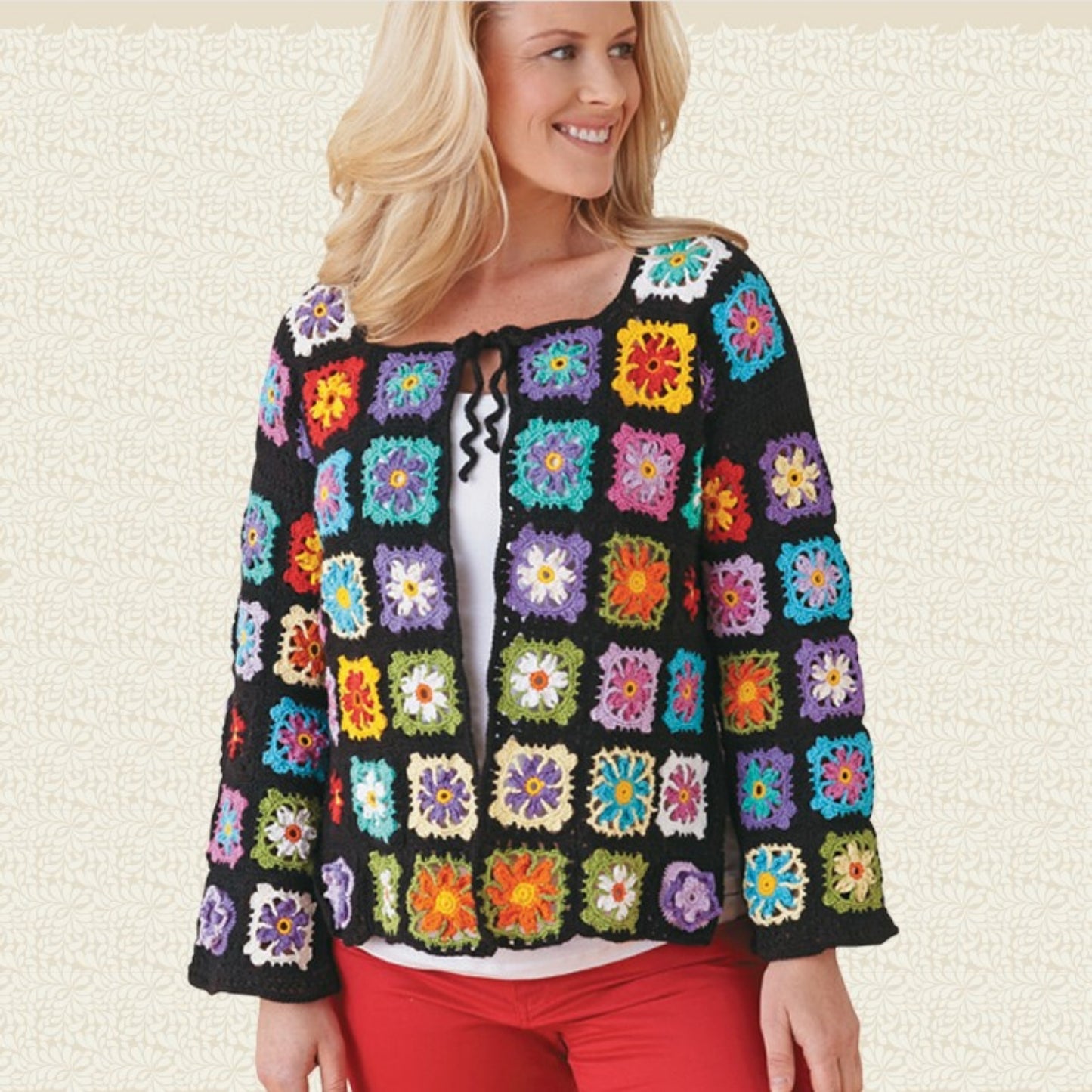 Granny Squares flowers - 50 crochet patterns, Crochet book