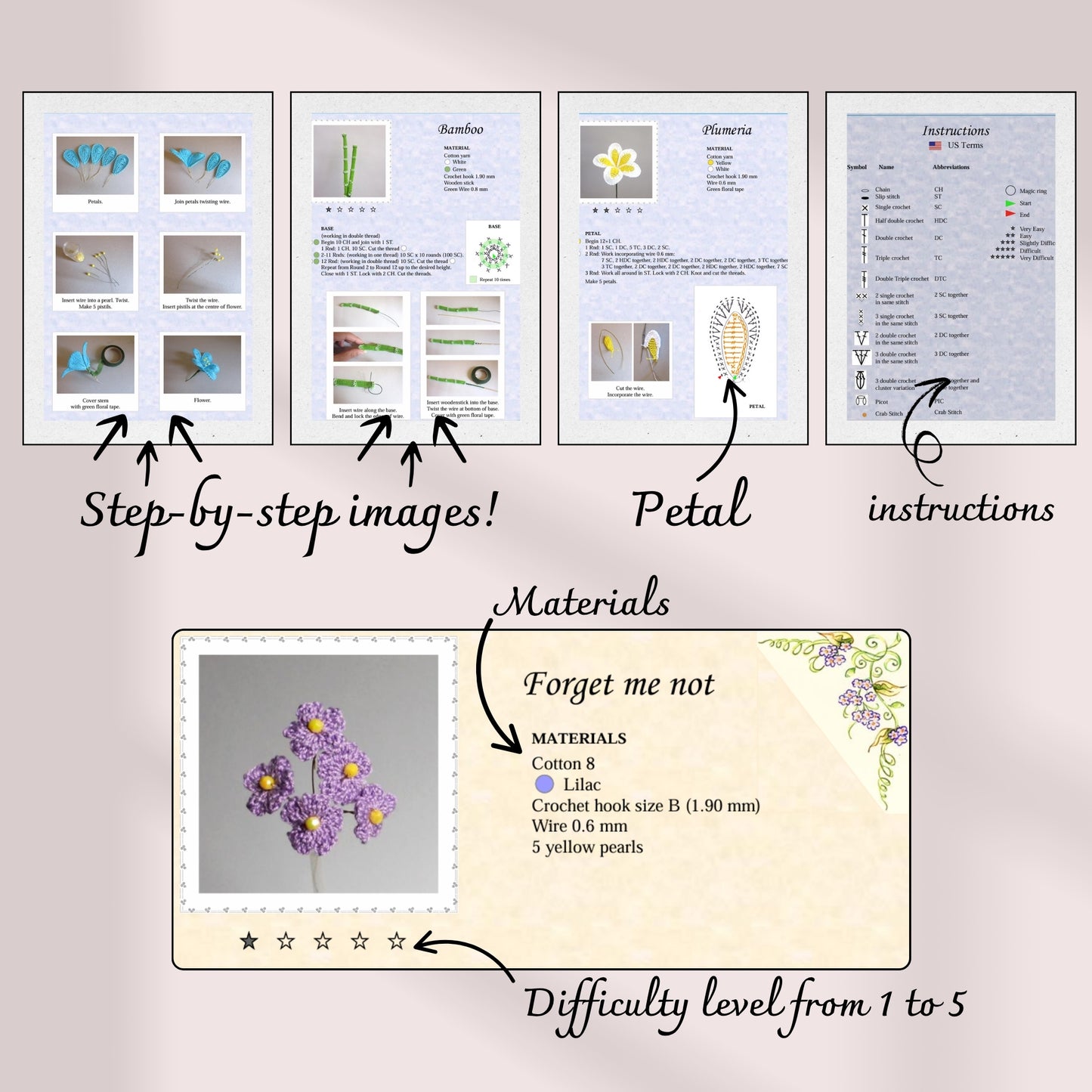 Flower Crochet patterns book VOL.2