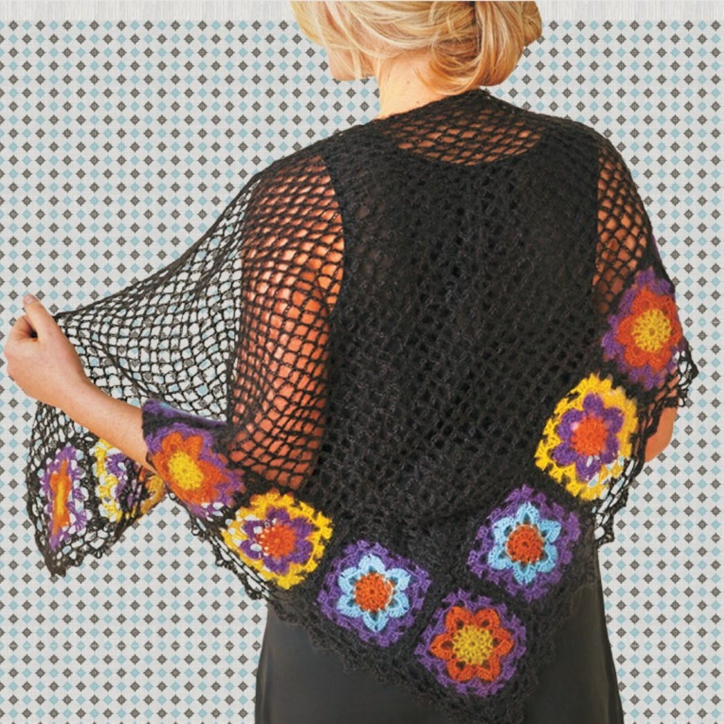 Granny Squares flowers - 50 crochet patterns, Crochet book