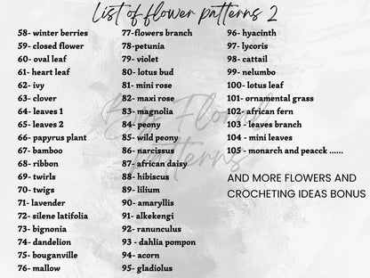 800 Flower Crochet Patterns Bundle